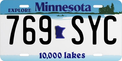 MN license plate 769SYC