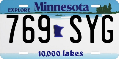 MN license plate 769SYG