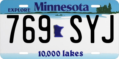 MN license plate 769SYJ