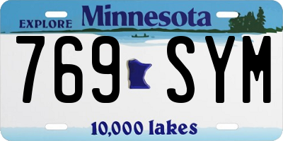 MN license plate 769SYM