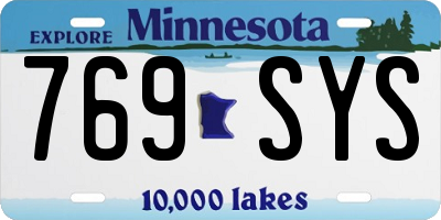 MN license plate 769SYS