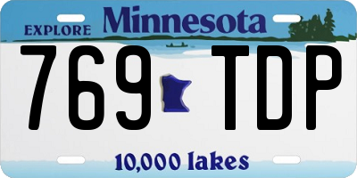MN license plate 769TDP
