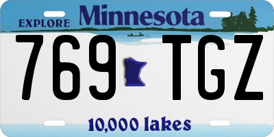 MN license plate 769TGZ