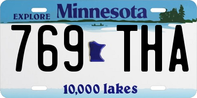 MN license plate 769THA