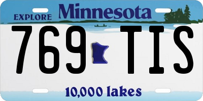 MN license plate 769TIS