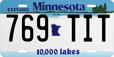 MN license plate 769TIT