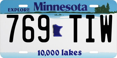 MN license plate 769TIW