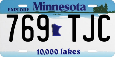 MN license plate 769TJC