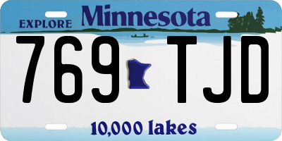 MN license plate 769TJD