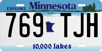 MN license plate 769TJH