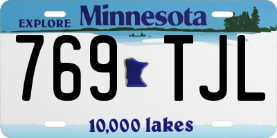 MN license plate 769TJL