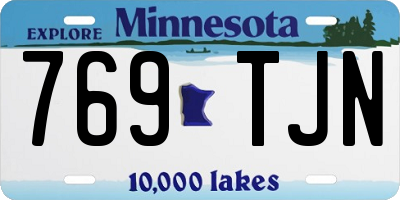 MN license plate 769TJN