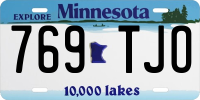MN license plate 769TJO