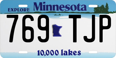 MN license plate 769TJP