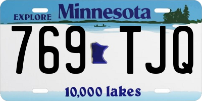 MN license plate 769TJQ