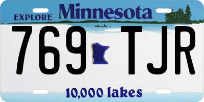 MN license plate 769TJR