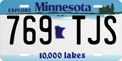 MN license plate 769TJS