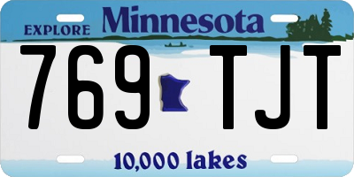 MN license plate 769TJT