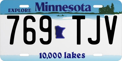 MN license plate 769TJV