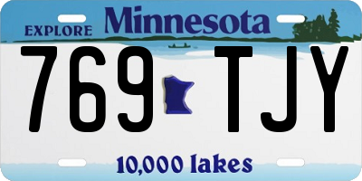MN license plate 769TJY