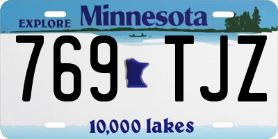 MN license plate 769TJZ