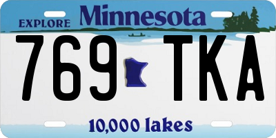 MN license plate 769TKA