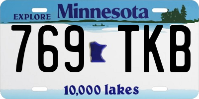 MN license plate 769TKB