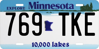 MN license plate 769TKE