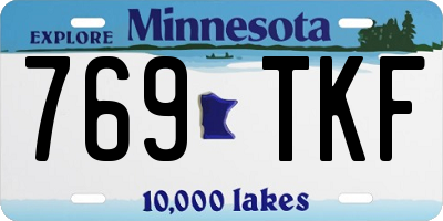 MN license plate 769TKF