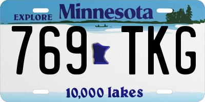 MN license plate 769TKG