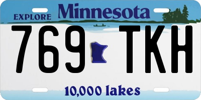 MN license plate 769TKH