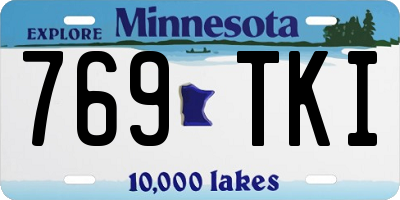 MN license plate 769TKI