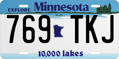 MN license plate 769TKJ