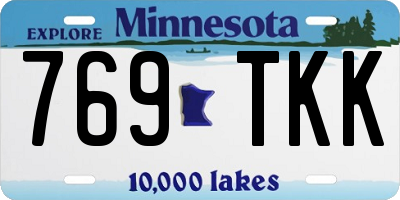 MN license plate 769TKK