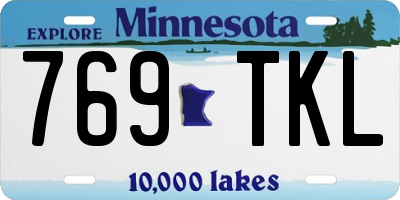 MN license plate 769TKL