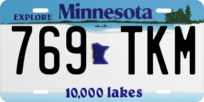 MN license plate 769TKM