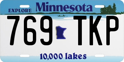MN license plate 769TKP