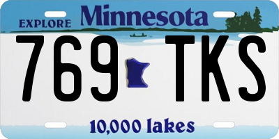 MN license plate 769TKS