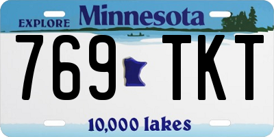 MN license plate 769TKT