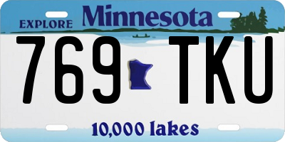 MN license plate 769TKU