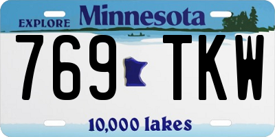 MN license plate 769TKW
