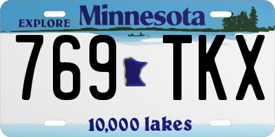MN license plate 769TKX