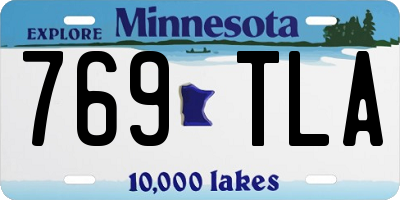 MN license plate 769TLA