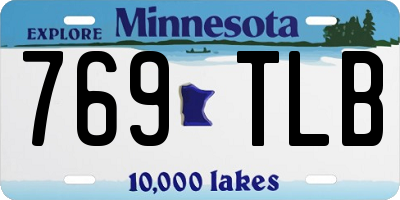 MN license plate 769TLB