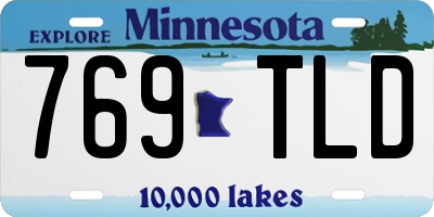 MN license plate 769TLD