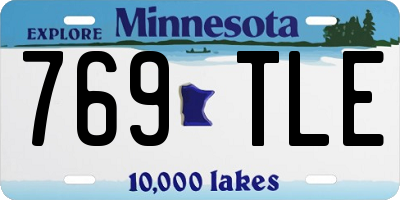 MN license plate 769TLE