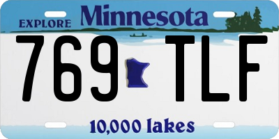 MN license plate 769TLF