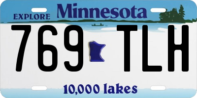 MN license plate 769TLH