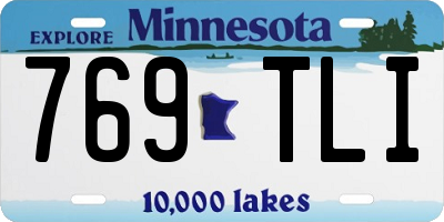 MN license plate 769TLI
