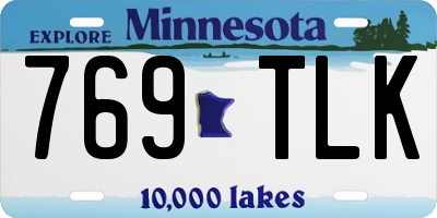 MN license plate 769TLK